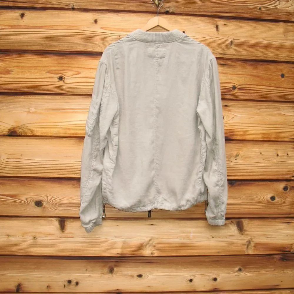 All Saints Linen Bomber Jacket - Picture 9 of 12